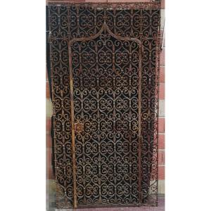 Castle Door With Its Wrought Iron Frame 19th