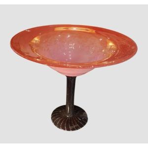 Schneider, Le Verre Français, Large Black Footed Bowl