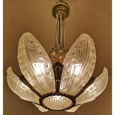 Lustre Art Déco De Georges Leleu