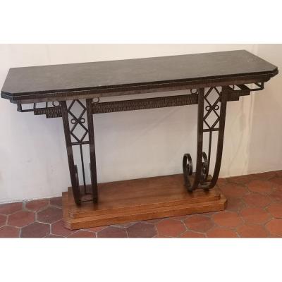 Console Art Déco En Fer Forgé