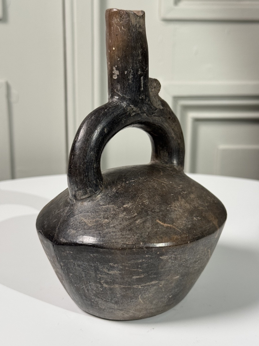 Stirrup Vase – Chimu Culture – Peru – 1100-1470 Ad.-photo-3