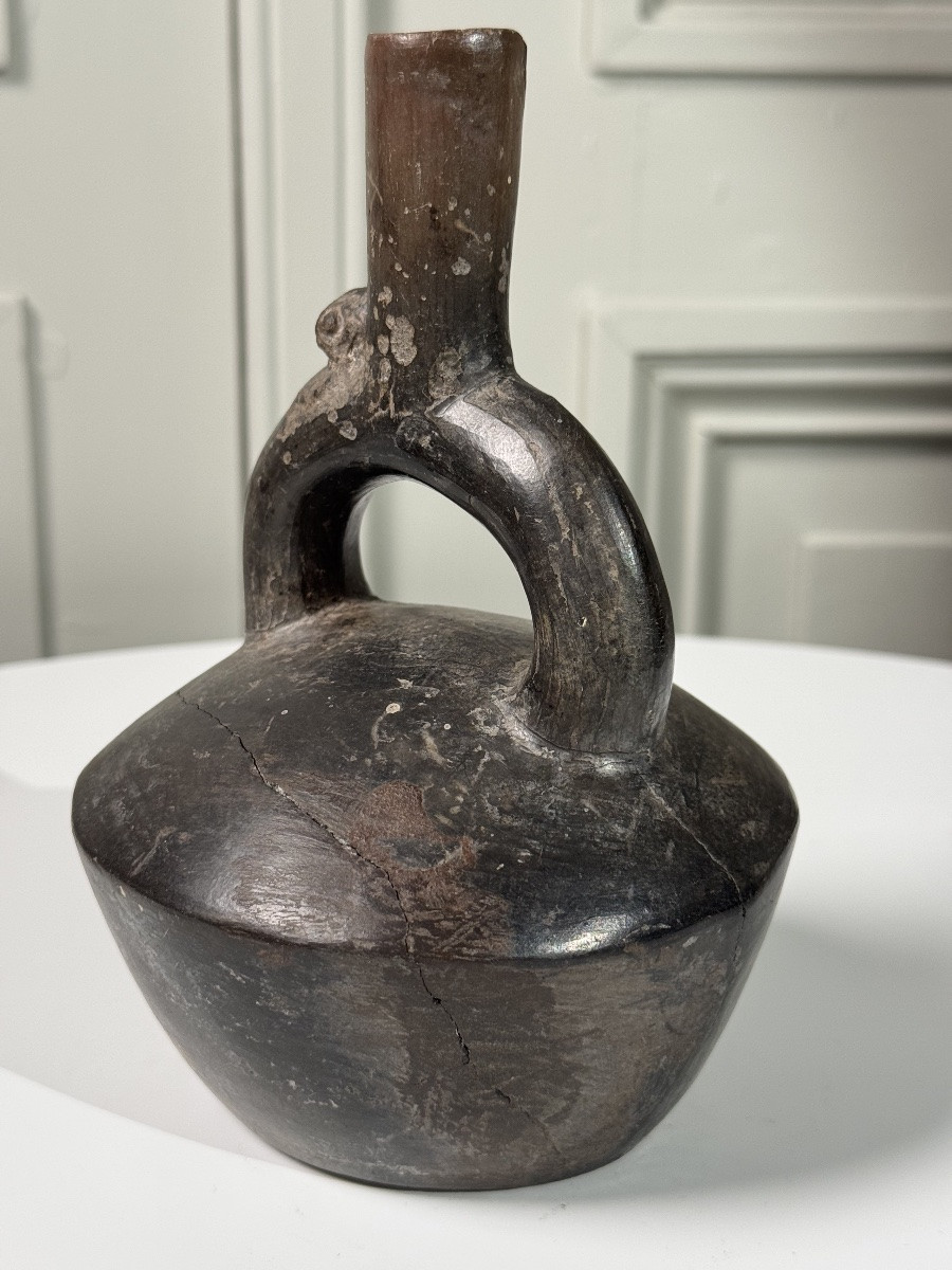 Stirrup Vase – Chimu Culture – Peru – 1100-1470 Ad.-photo-3