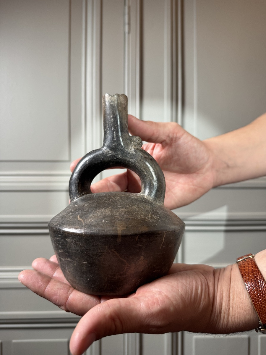 Stirrup Vase – Chimu Culture – Peru – 1100-1470 Ad.-photo-4