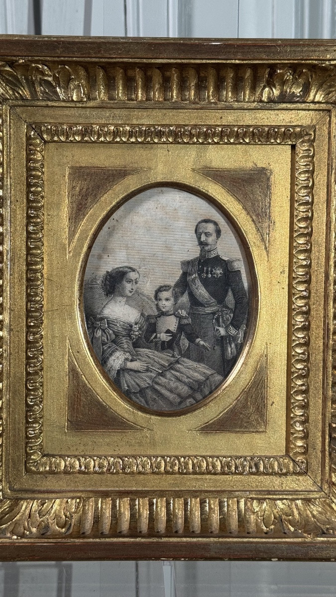 19th-century Engraving – Imperial Family: Napoleon III, Eugénie, And The Prince Imperial-photo-1