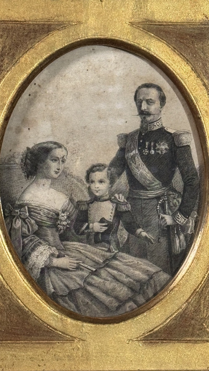 19th-century Engraving – Imperial Family: Napoleon III, Eugénie, And The Prince Imperial-photo-2
