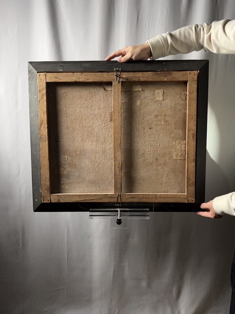 Marine au clair de lune - Huile sur toile - XIXeme siècle-photo-3