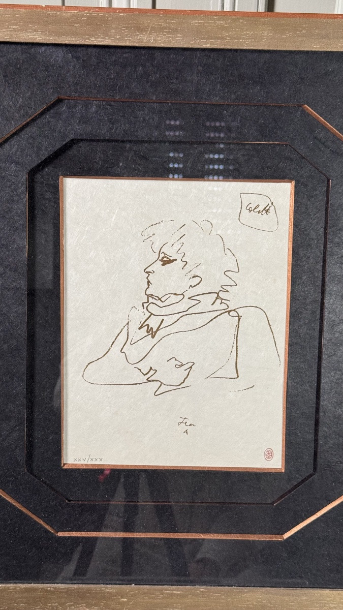 Jean Cocteau - Sérigraphie - Colette-photo-3