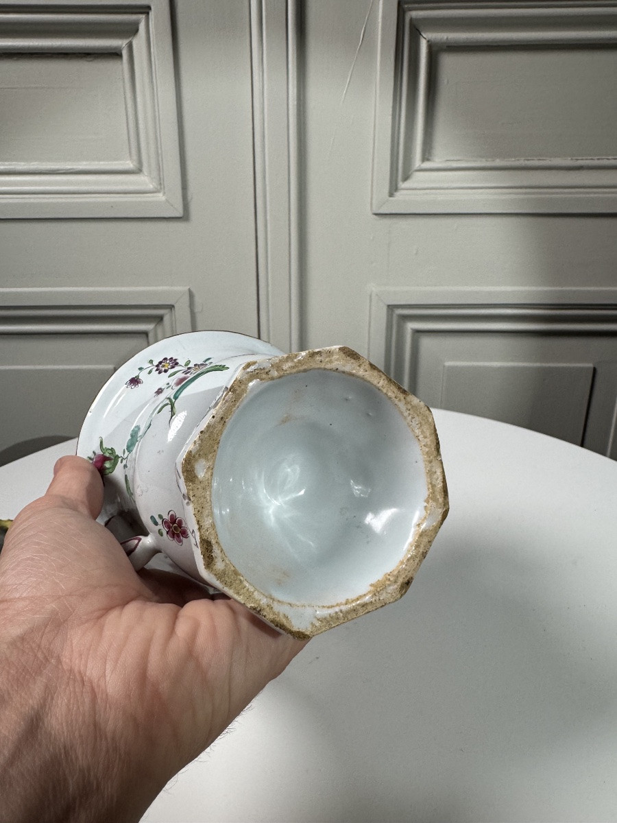 18th Century Eastern French Faience Flower Holder, Probably Niderviller-photo-4