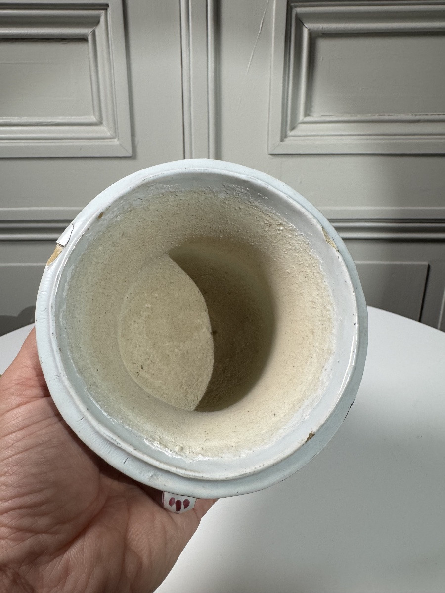 18th Century Eastern French Faience Flower Holder, Probably Niderviller-photo-6