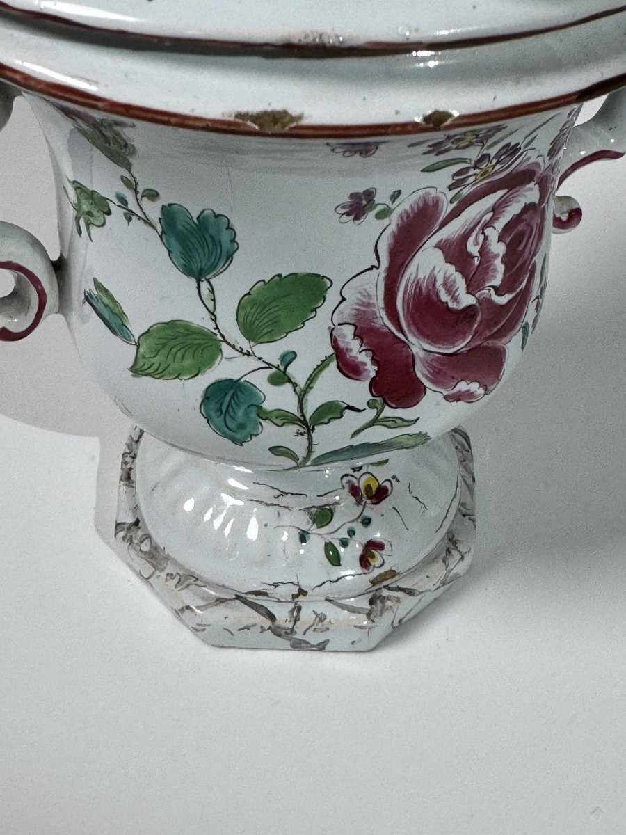 18th Century Eastern French Faience Flower Holder, Probably Niderviller-photo-8