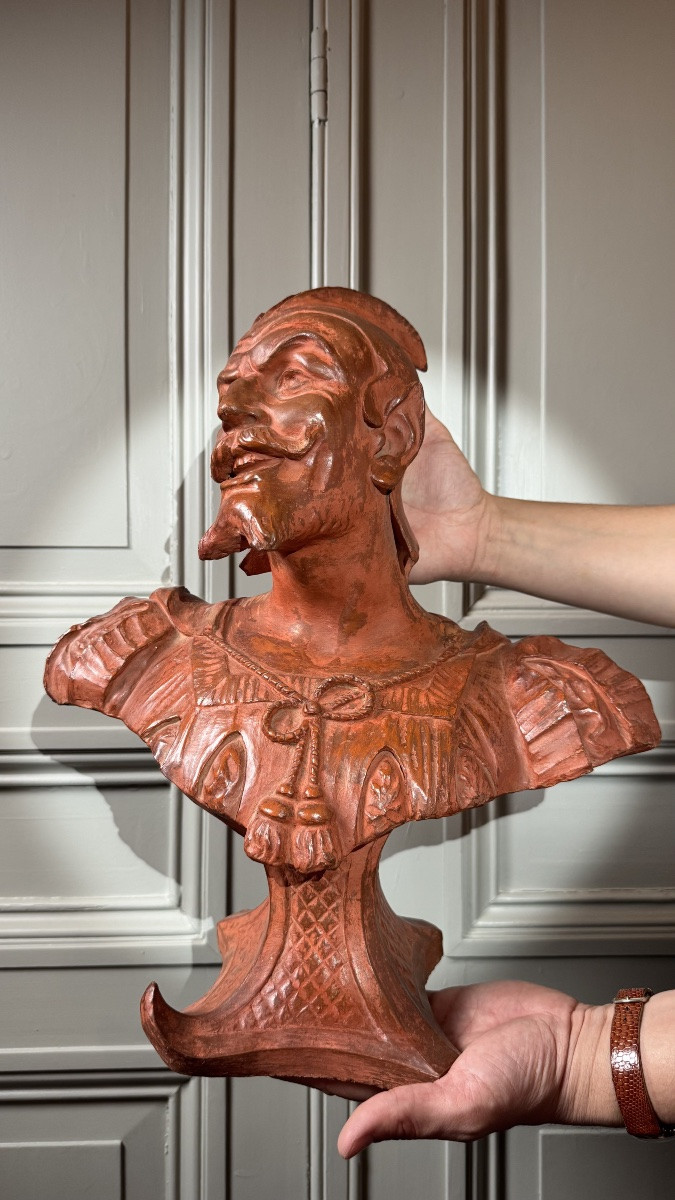 Mephisto - Dominique Van Den Bossche - buste en terre cuite-photo-2