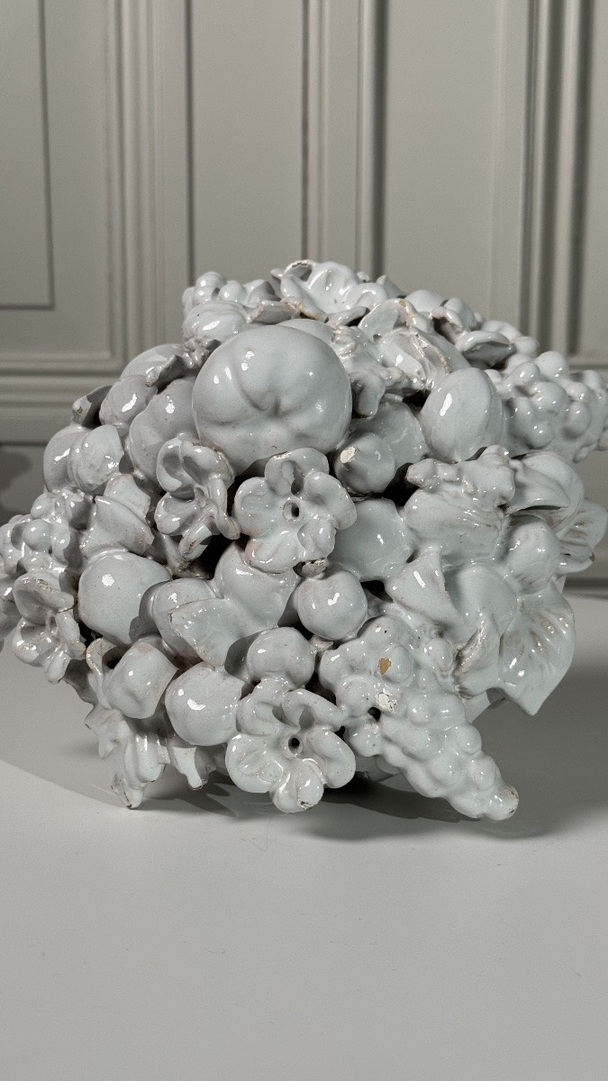 Malicorne Earthenware Fruit Basket – 18th Century-photo-2