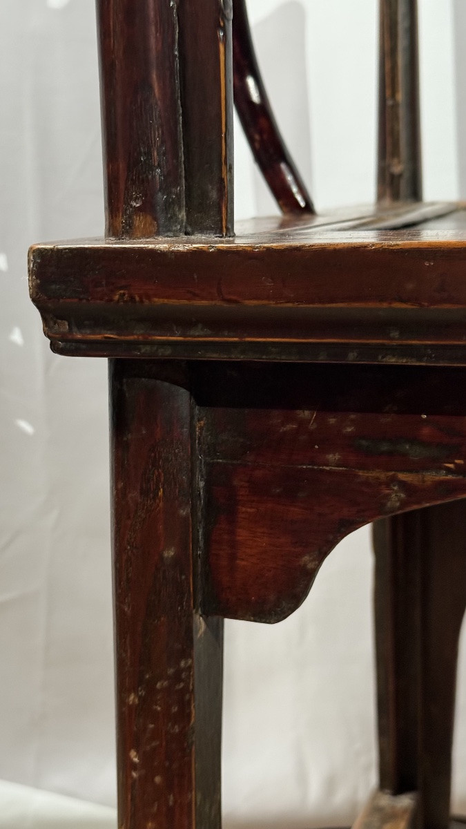 Fauteuil chinois de lettré, XIXe siècle-photo-5