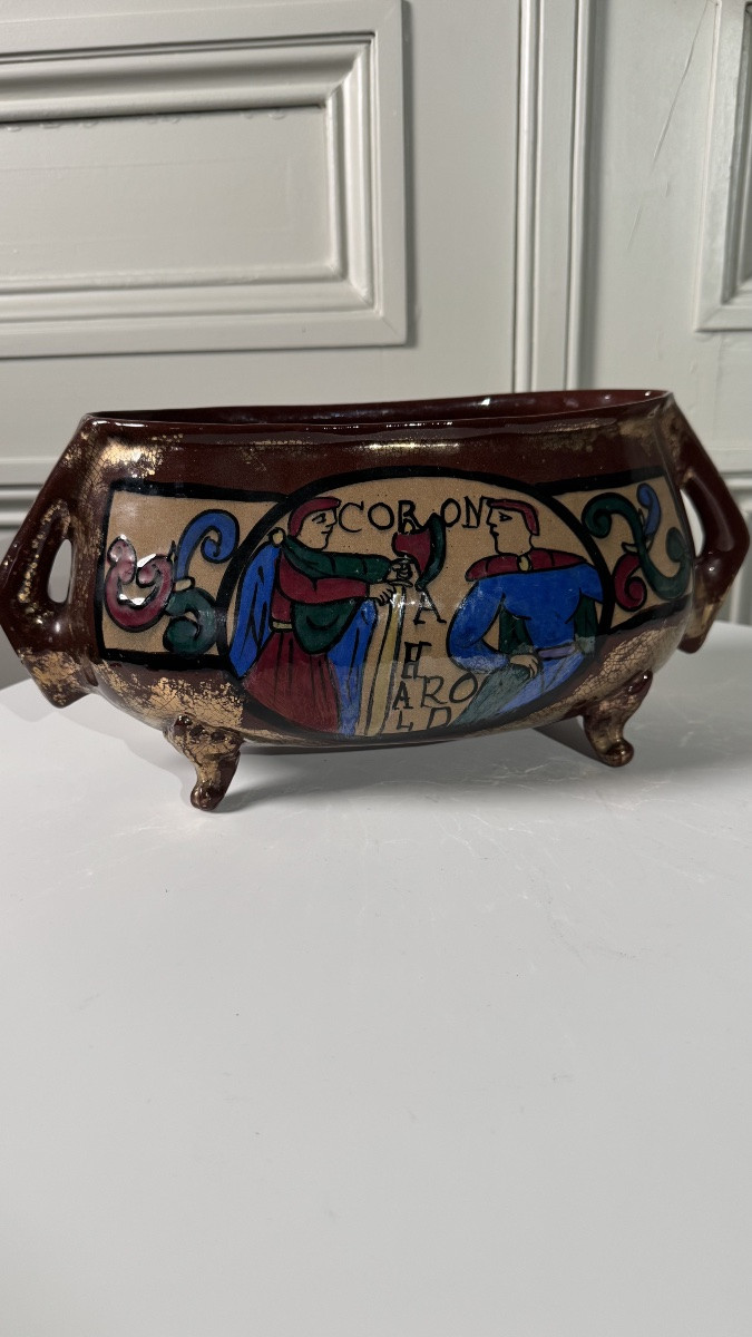 Earthenware Planter – René-émile Brenner (1889–1943), Bayeux, Normandy, Circa 1918–1928-photo-1