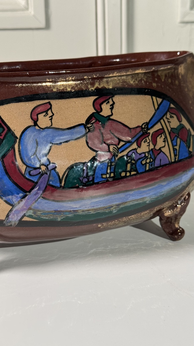 Earthenware Planter – René-émile Brenner (1889–1943), Bayeux, Normandy, Circa 1918–1928-photo-4