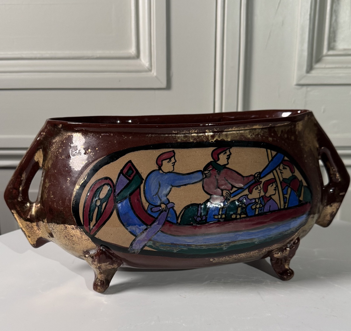 Earthenware Planter – René-émile Brenner (1889–1943), Bayeux, Normandy, Circa 1918–1928