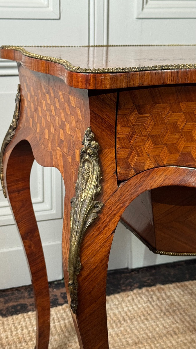 Coiffeuse en marqueterie – Époque Napoléon III, XIXe siècle-photo-2