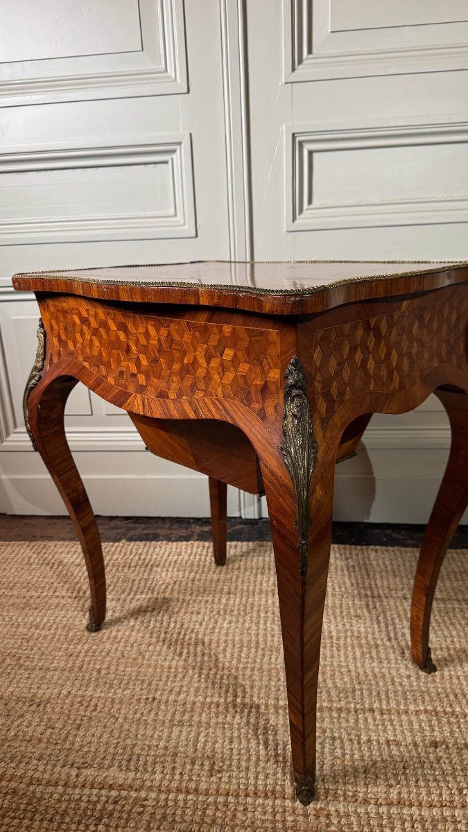 Coiffeuse en marqueterie – Époque Napoléon III, XIXe siècle-photo-6