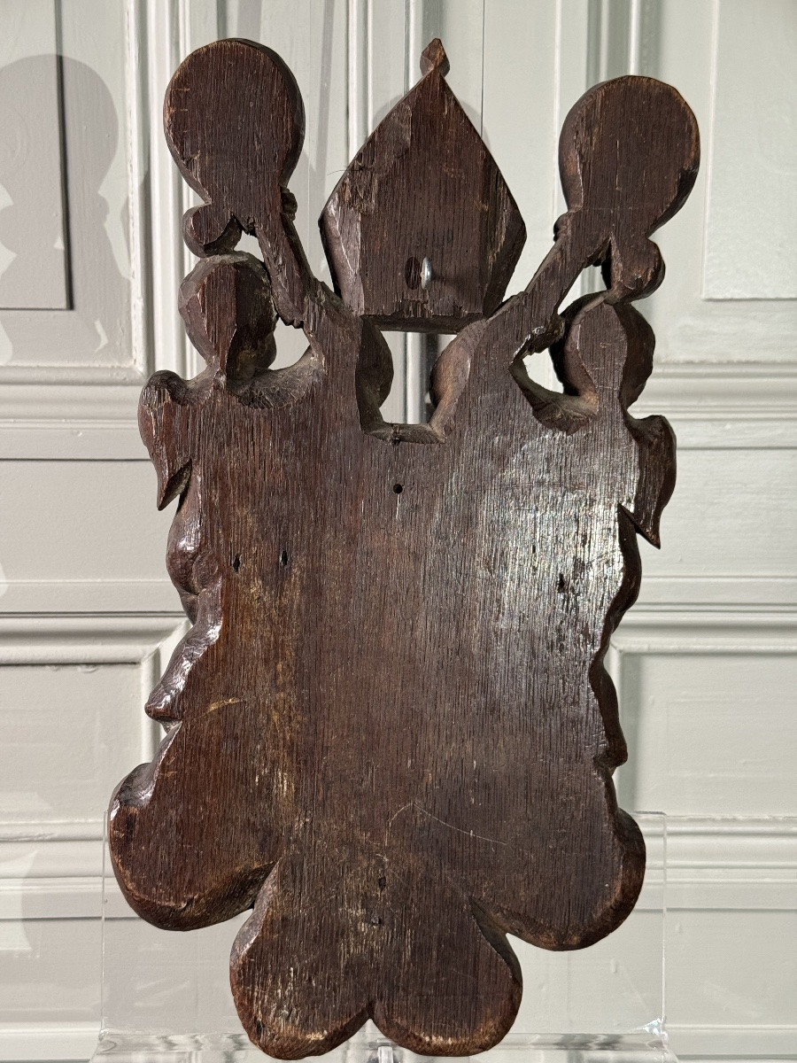 Blason en bois sculpté – XIXe siècle-photo-4