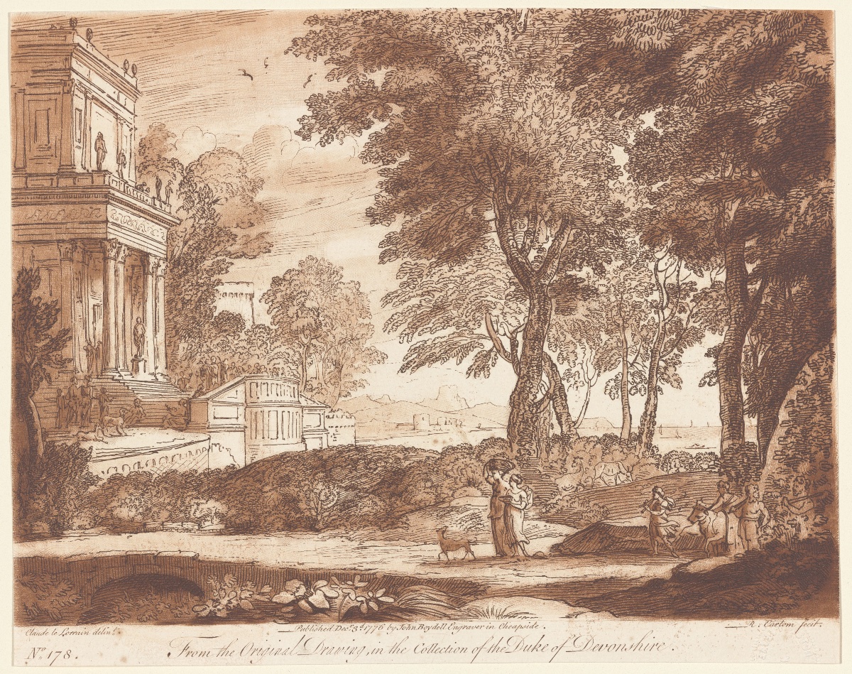 Paire de gravures anglaises d’après Claude Lorrain – John Boydell, 1776-photo-2