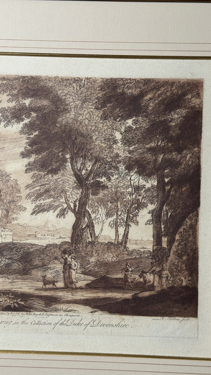 Paire de gravures anglaises d’après Claude Lorrain – John Boydell, 1776-photo-5