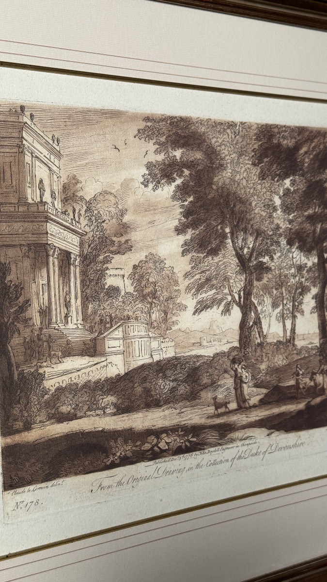 Paire de gravures anglaises d’après Claude Lorrain – John Boydell, 1776-photo-6