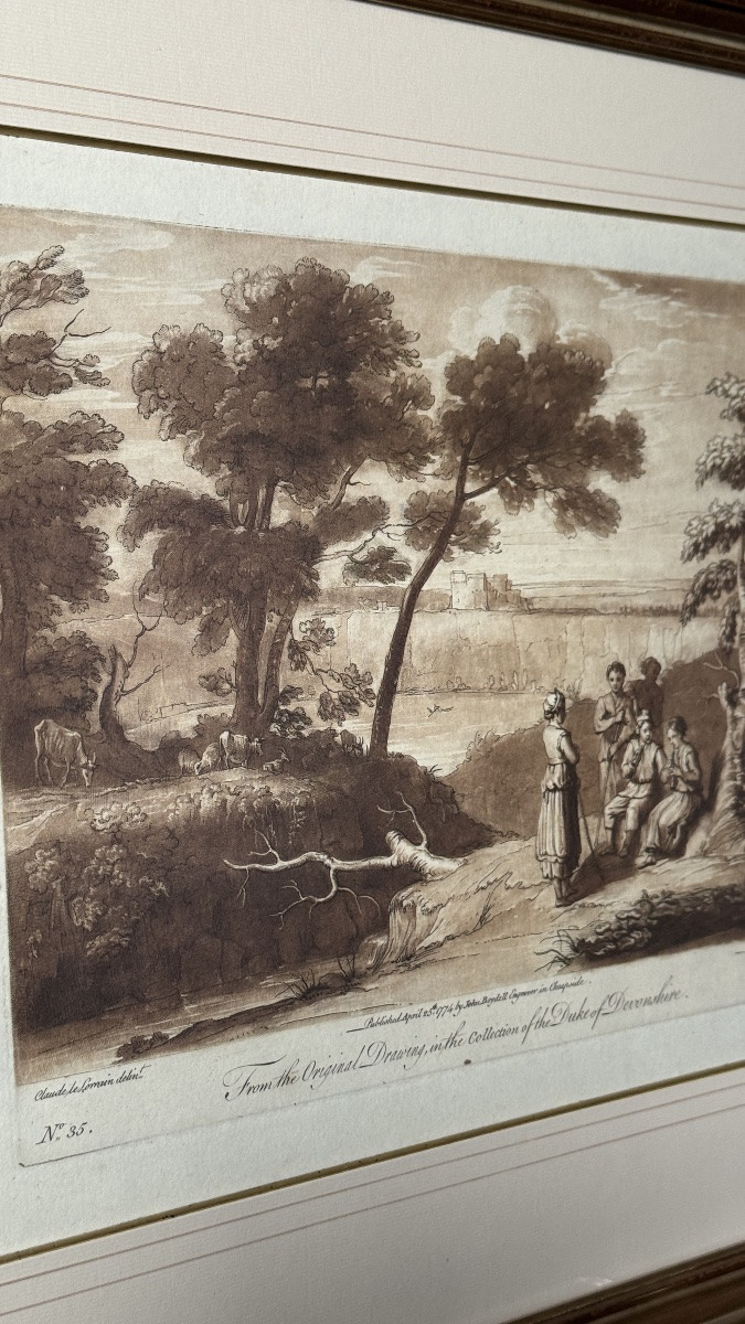 Paire de gravures anglaises d’après Claude Lorrain – John Boydell, 1776-photo-7