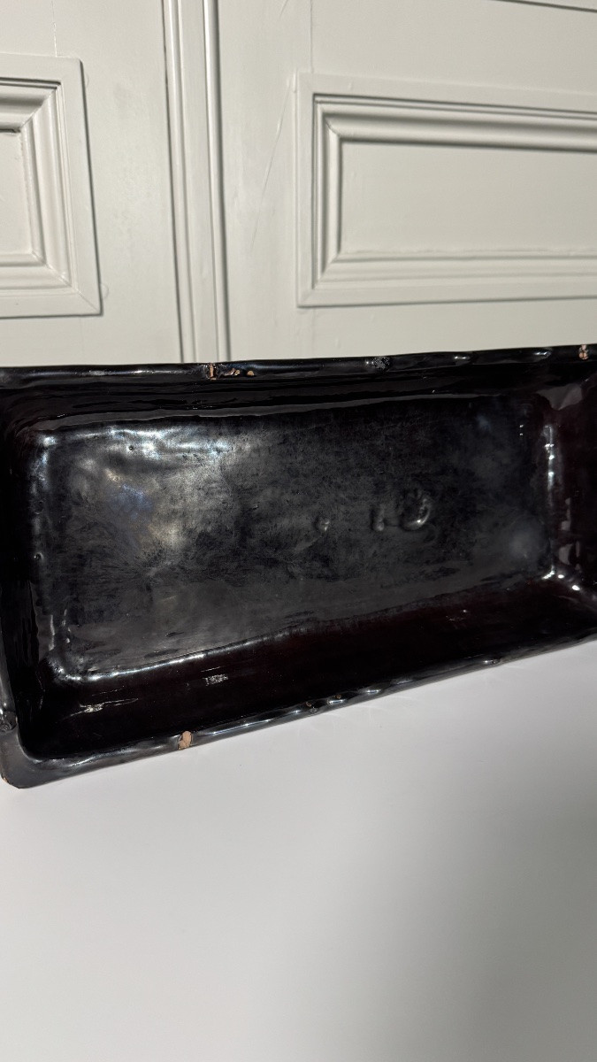 Black-glazed Faience Bull – Caldas Da Rainha, Portugal  Circa 1890-photo-2