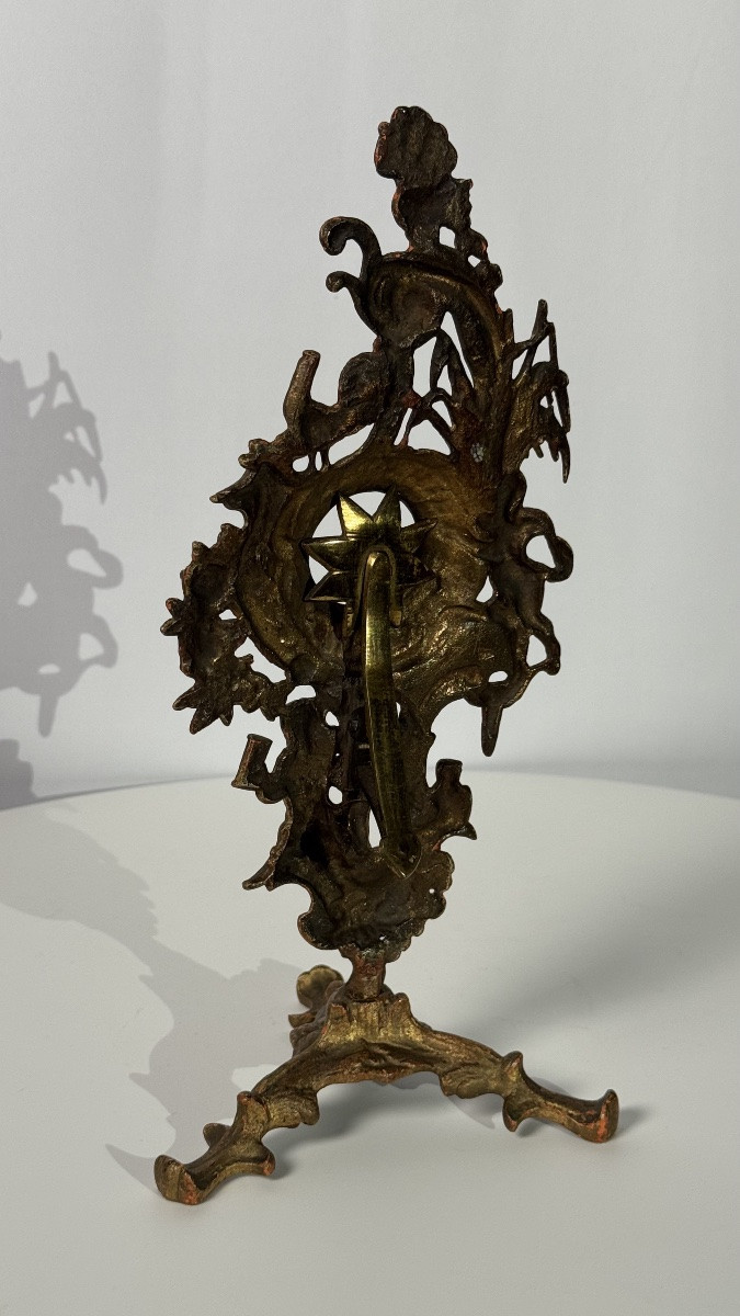 Porte-montre en bronze dans le goût du XVIIIe siècle, XIXe siècle-photo-2