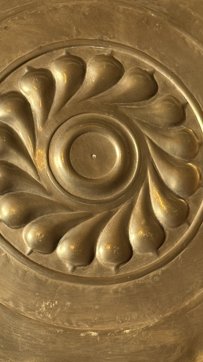 Large Repoussé Copper Alms Dish, Nuremberg, Circa 1600-photo-1