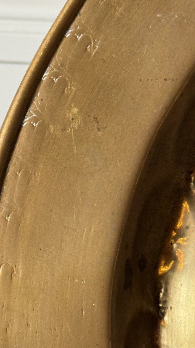 Large Repoussé Copper Alms Dish, Nuremberg, Circa 1600-photo-3