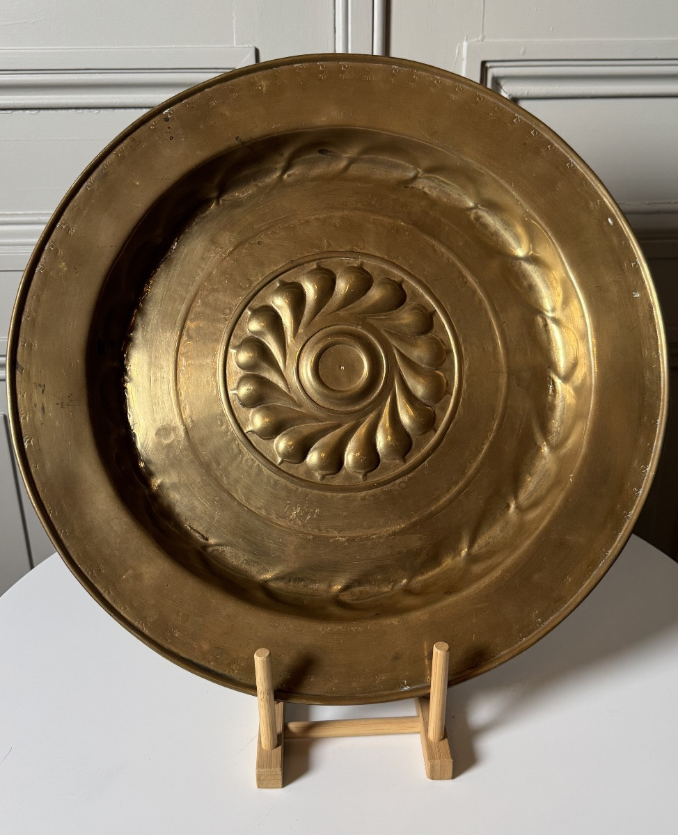 Large Repoussé Copper Alms Dish, Nuremberg, Circa 1600