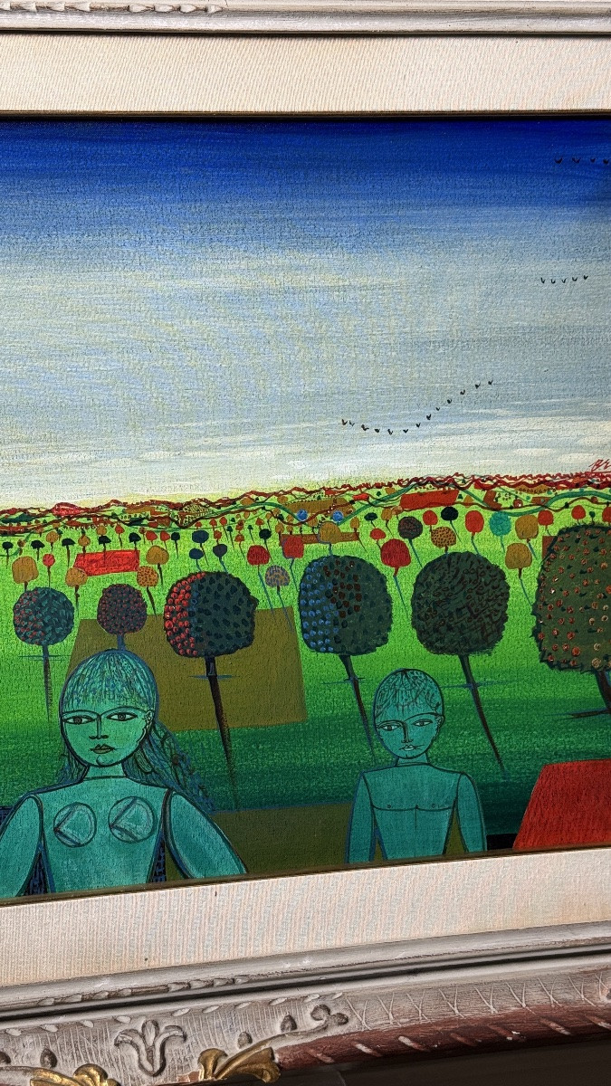 René Brô – “Cultivons la campagne” – Huile sur toile, Venise, 1972-photo-4