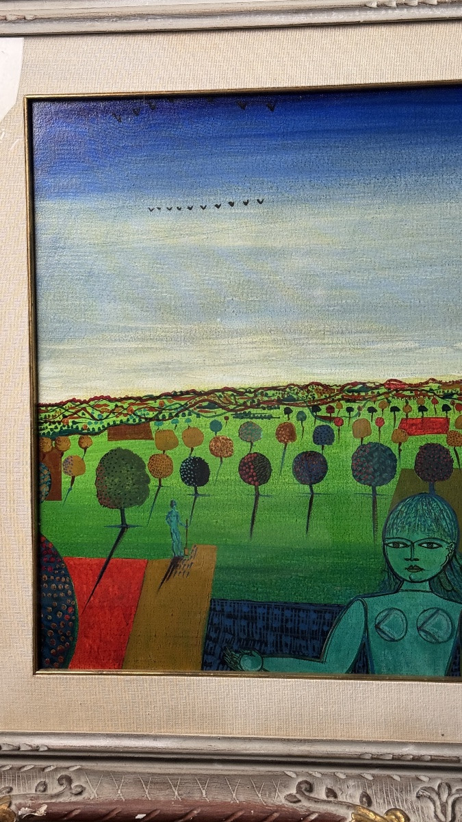 René Brô – “Cultivons la campagne” – Huile sur toile, Venise, 1972-photo-1