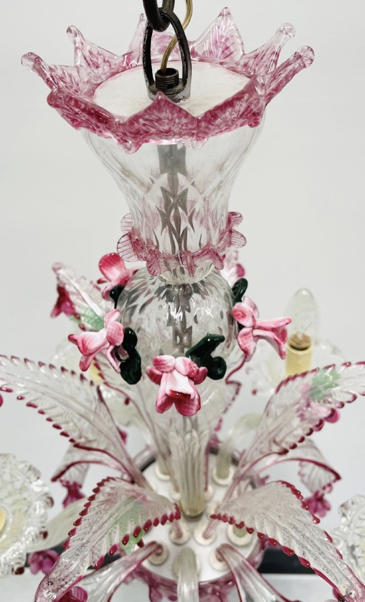 Lustre en verre de Murano, vers 1970 – 5 lumières-photo-4