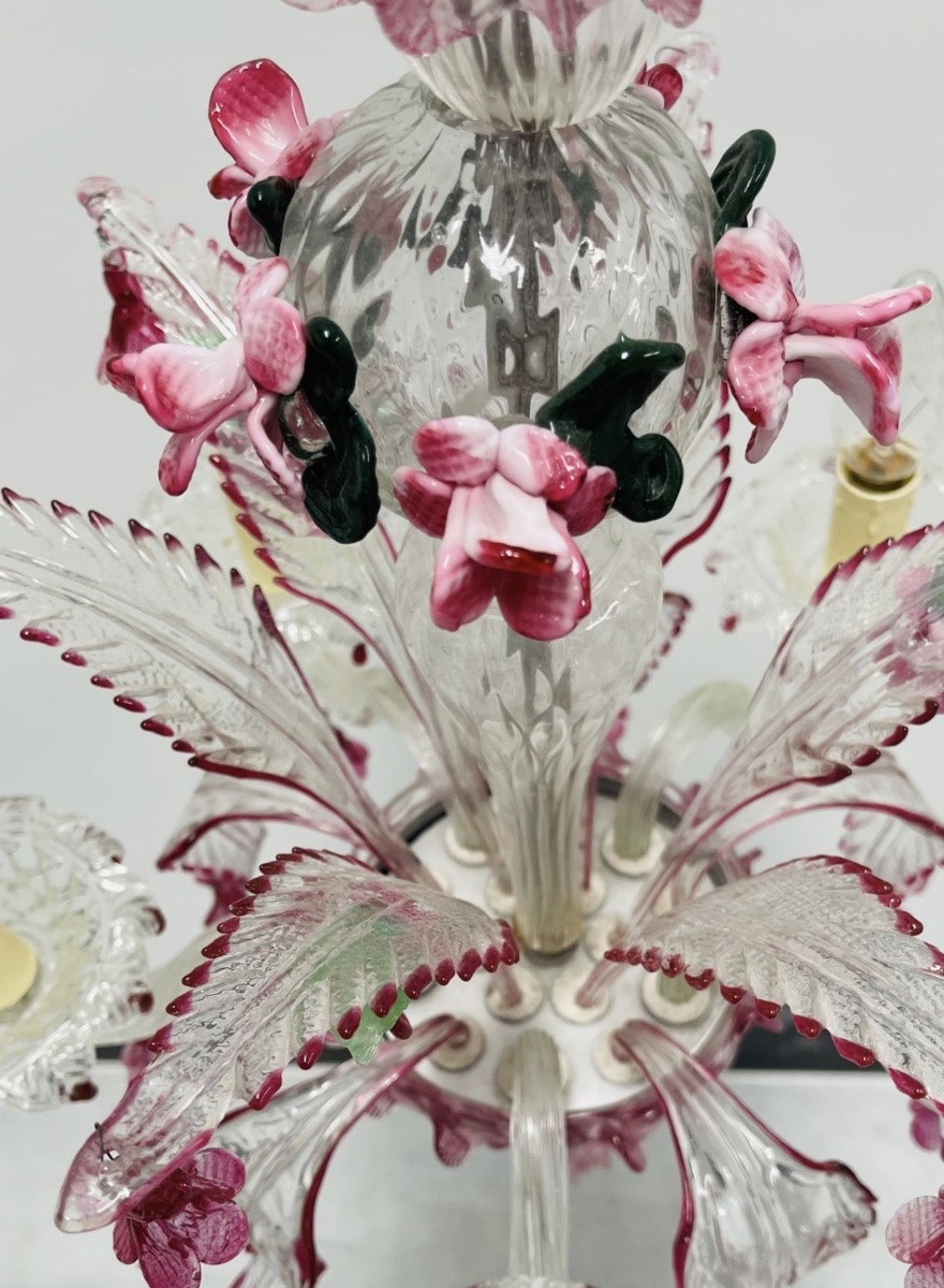 Lustre en verre de Murano, vers 1970 – 5 lumières-photo-2