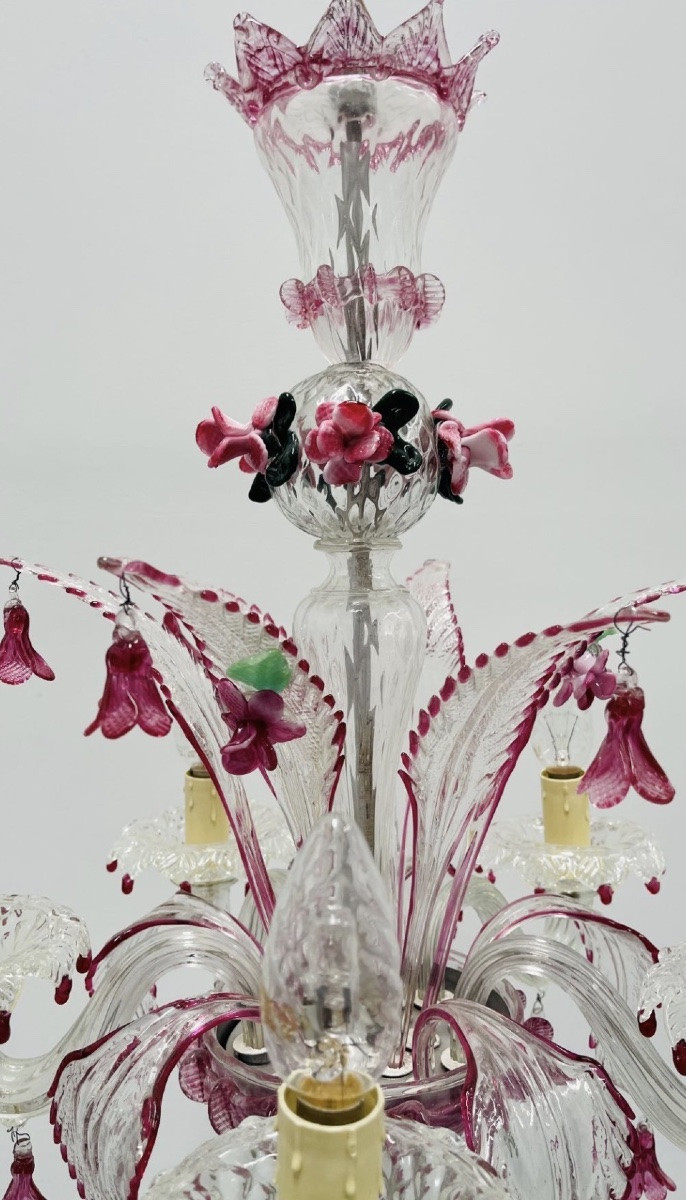 Lustre en verre de Murano, vers 1970 – 5 lumières-photo-4