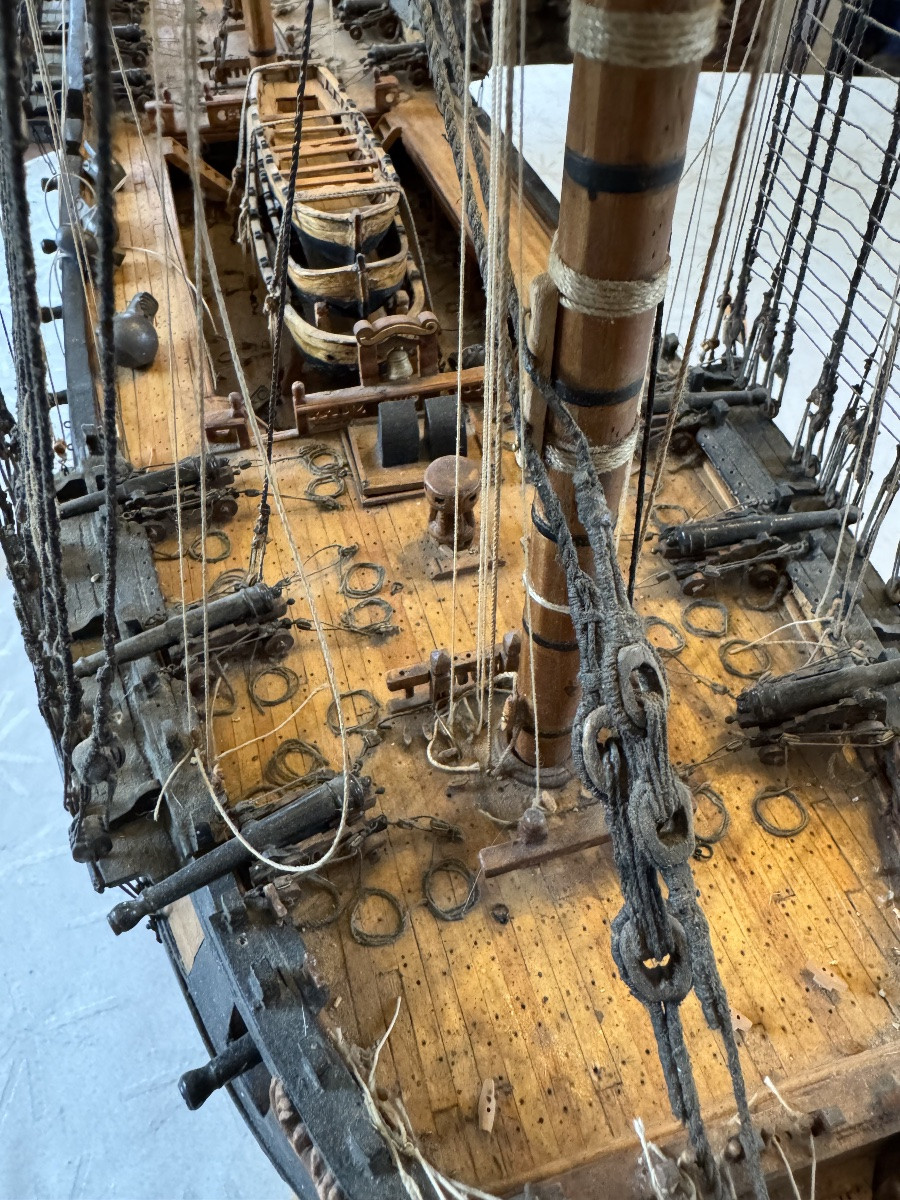 Maquette de la frégate La Vénus (1782), travail du XXe siècle-photo-4