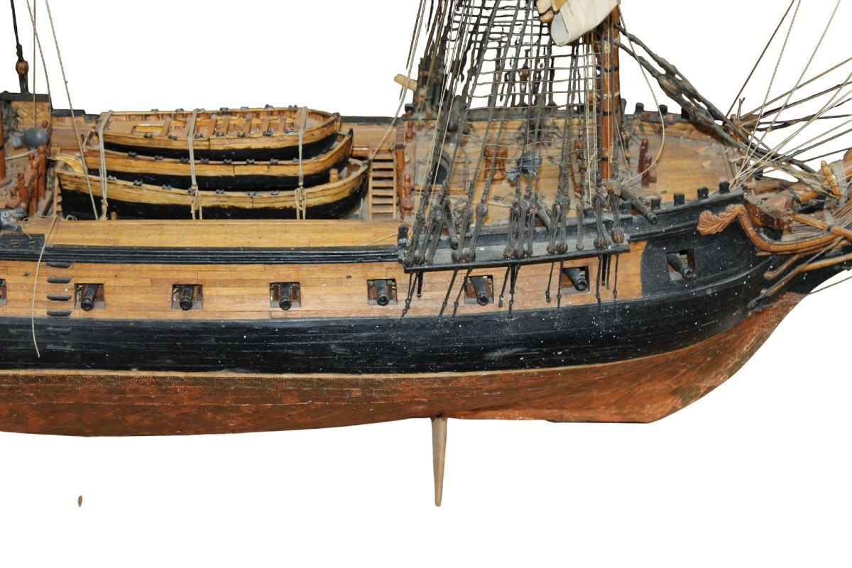 Maquette de la frégate La Vénus (1782), travail du XXe siècle-photo-5