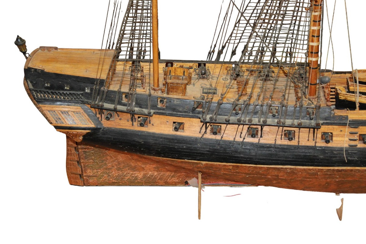 Maquette de la frégate La Vénus (1782), travail du XXe siècle-photo-6