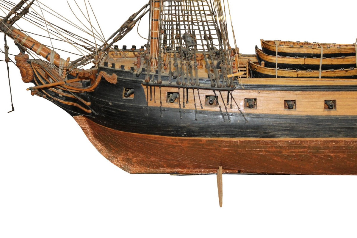 Maquette de la frégate La Vénus (1782), travail du XXe siècle-photo-8
