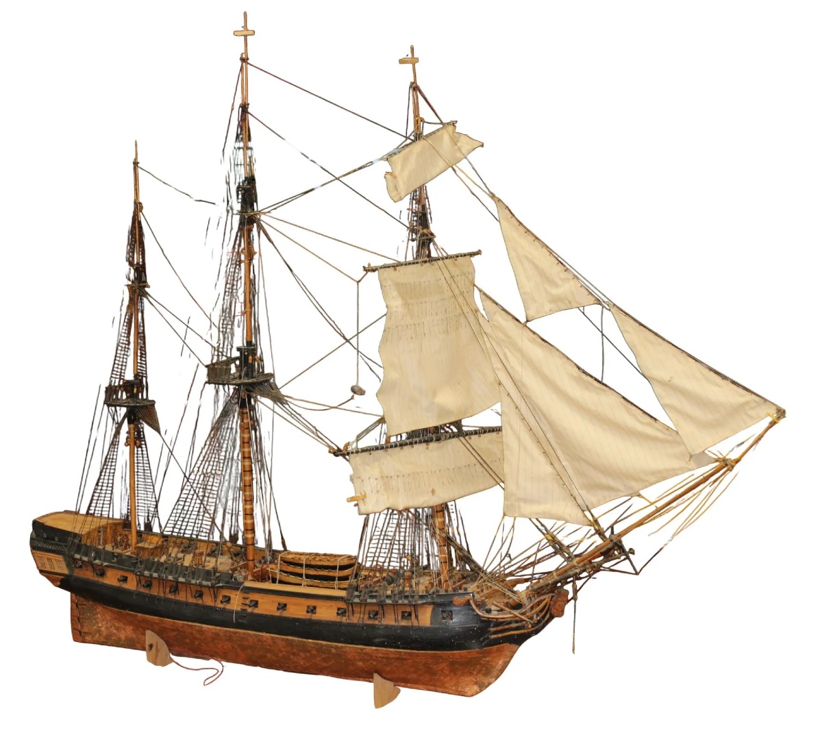 Maquette de la frégate La Vénus (1782), travail du XXe siècle