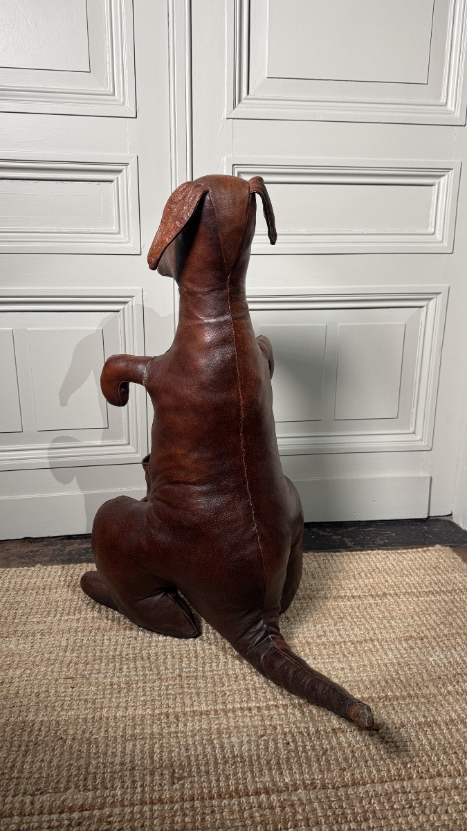Dimitri Omersa (20th Century) Leather Kangaroo Magazine Holder Circa 1960-photo-4