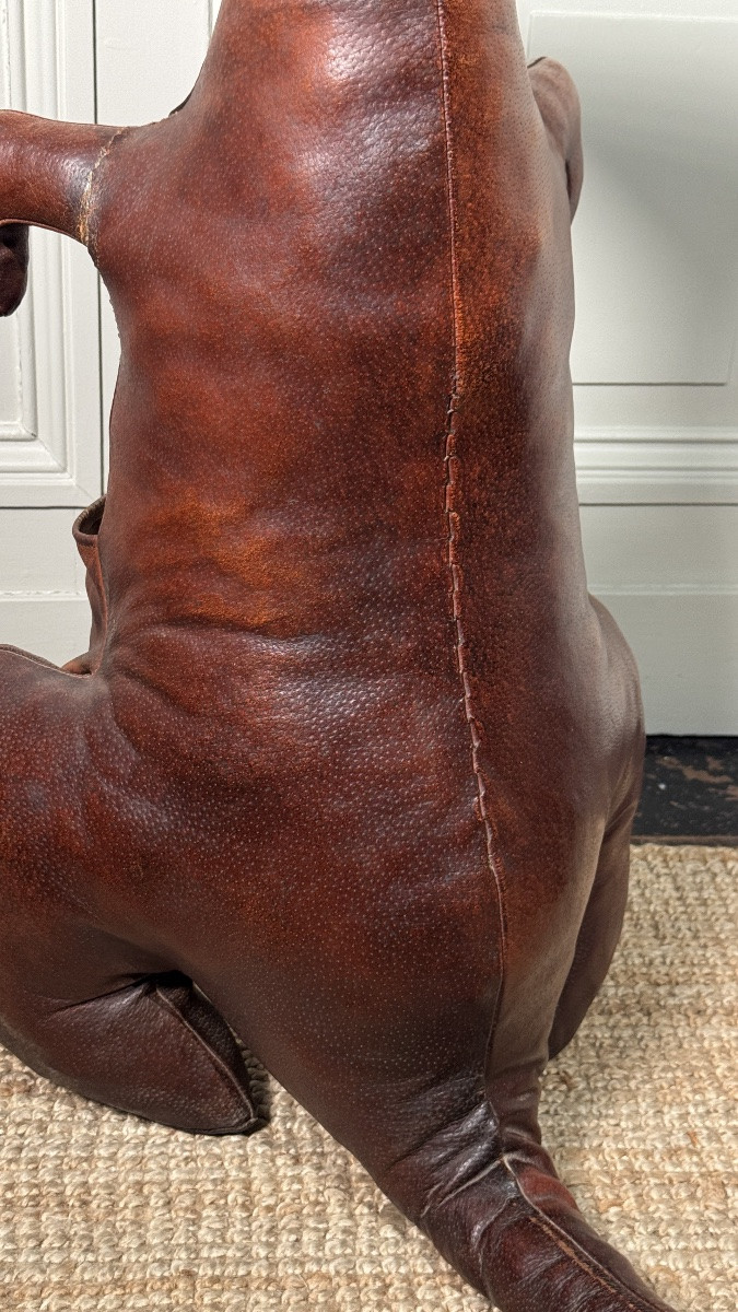 Dimitri Omersa (20th Century) Leather Kangaroo Magazine Holder Circa 1960-photo-6