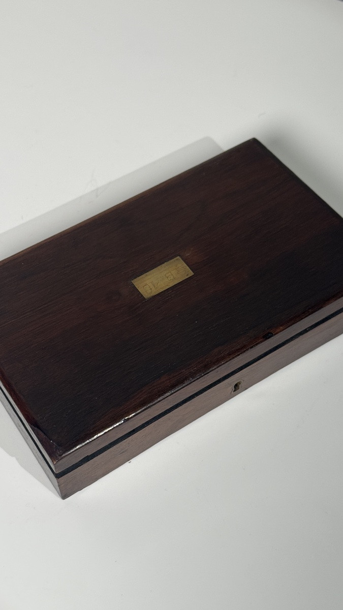 Small Travel Pistol, Also Known As A Coach Pistol, In Its Original Case – 19th Century-photo-3
