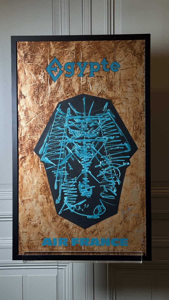 Air France – Égypte Affiche originale en couleurs par Georges Mathieu, vers 1967