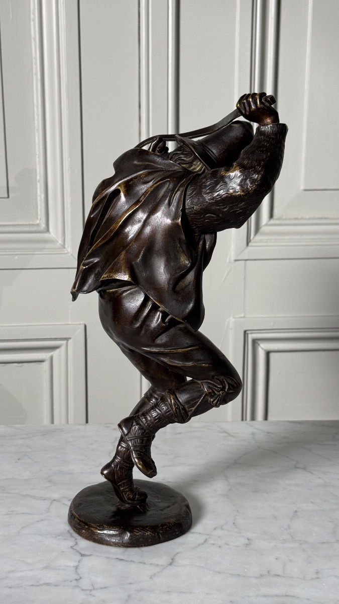 Jean-jacques Feuchère (1807–1852)  Peasant With A Sickle,  French School, 19th Century-photo-2