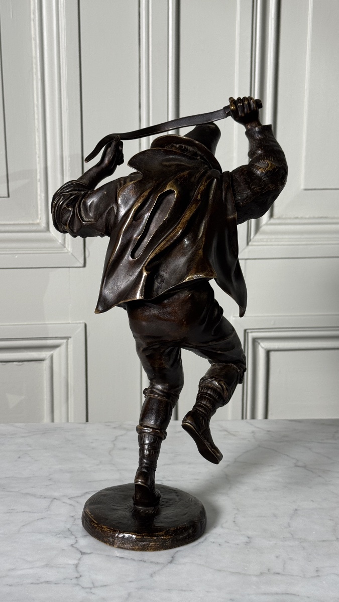 Jean-jacques Feuchère (1807–1852)  Peasant With A Sickle,  French School, 19th Century-photo-3