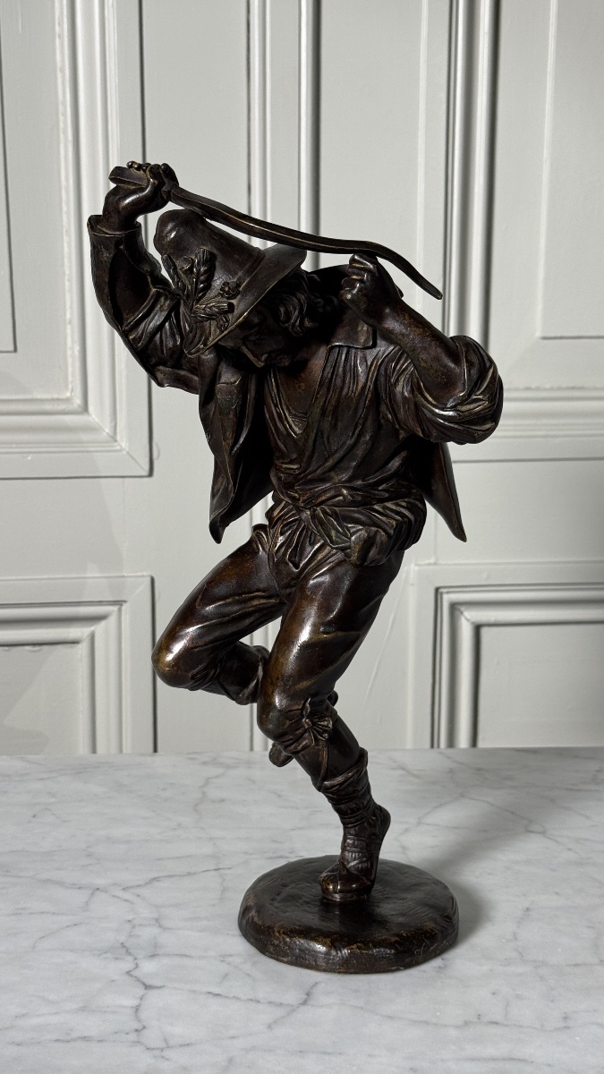 Jean-jacques Feuchère (1807–1852)  Peasant With A Sickle,  French School, 19th Century-photo-2