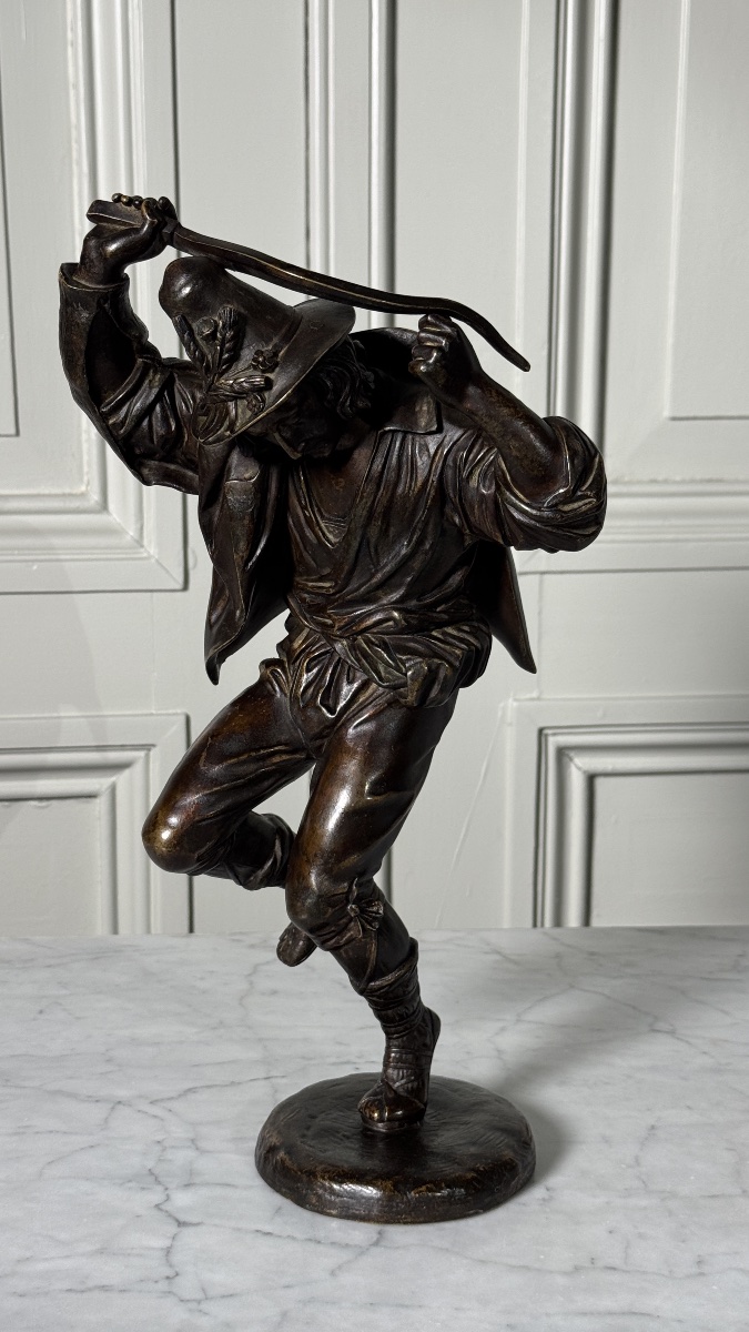 Jean-jacques Feuchère (1807–1852)  Peasant With A Sickle,  French School, 19th Century